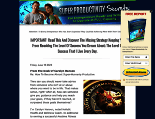 superproductivitysecrets.com screenshot