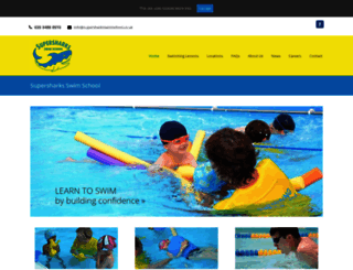 supersharksswimschool.co.uk screenshot