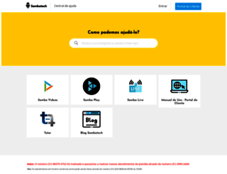 suporte.sambatech.com screenshot