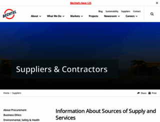 supplier.bechtel.com screenshot