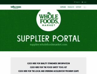 supplier.wholefoodsmarket.com screenshot