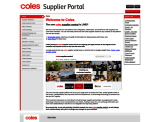 supplierportal.coles.com.au screenshot