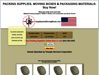 suppliesandmovingboxes.com screenshot