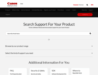support-in.canon-asia.com screenshot