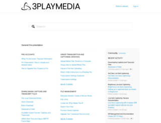 support.3playmedia.com screenshot