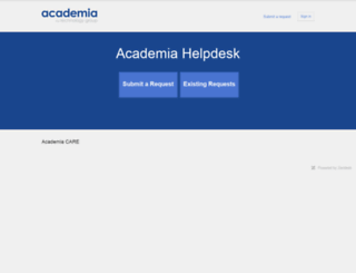 support.academia.co.uk screenshot