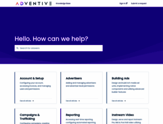 support.adventive.com screenshot