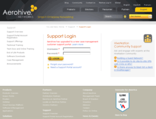 support.aerohive.com screenshot