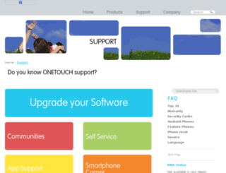 support.alcatelonetouch.com screenshot