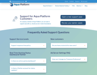 support.aquaplatform.com screenshot