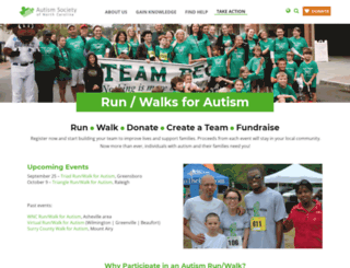 support.autismsociety-nc.org screenshot
