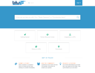 support.bluip.com screenshot