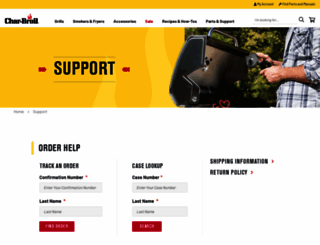 support.charbroil.com screenshot
