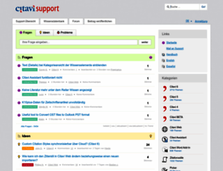 support.citavi.com screenshot