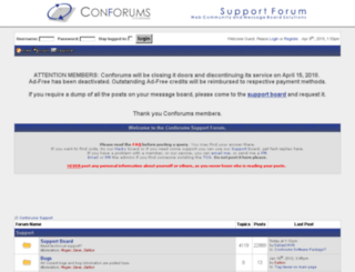 support.conforums.com screenshot