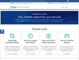 support.cox.com screenshot