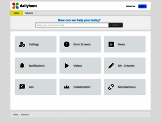 support.dailyhunt.in screenshot