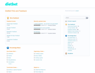 support.dietbet.com screenshot