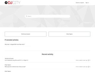 support.djcity.com screenshot