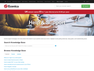 support.ecenica.com screenshot