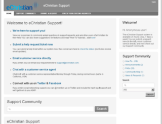 support.echristian.com screenshot