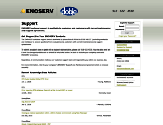 support.enoserv.com screenshot