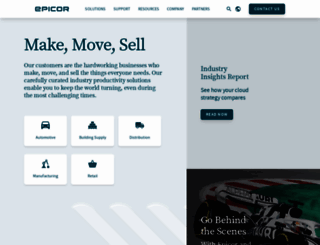 support.epicor.com screenshot