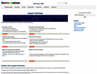 support.espace2001.com screenshot