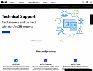 support.esri.com screenshot