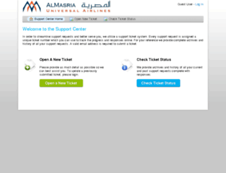 support.flyalmasria.com screenshot