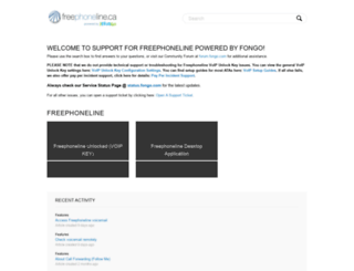 support.freephoneline.ca screenshot