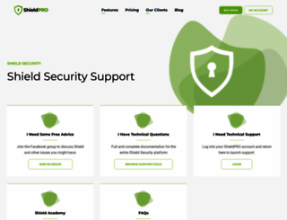 support.getshieldsecurity.com screenshot