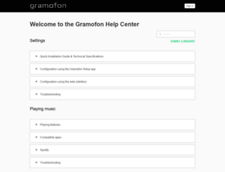 support.gramofon.com screenshot