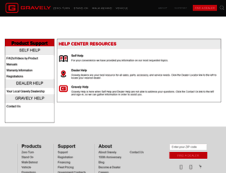 support.gravely.com screenshot