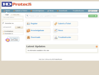 support.hdprotech.com screenshot