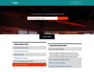 support.heyo.com screenshot
