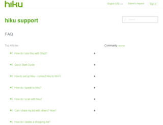 support.hiku.us screenshot