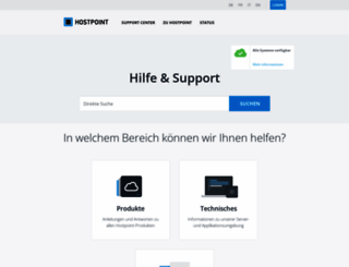 support.hostpoint.ch screenshot