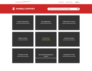 support.humblebundle.com screenshot