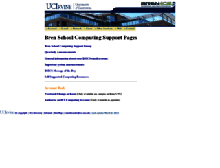 support.ics.uci.edu screenshot