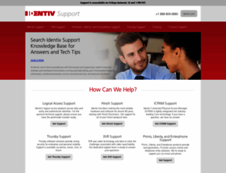 support.identiv.com screenshot
