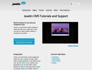 support.javelincms.com screenshot
