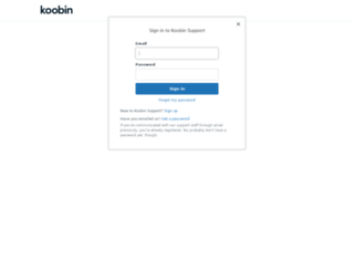 support.koobin.com screenshot