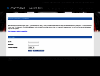 support.kryptronic.com screenshot