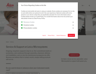 support.leica-microsystems.com screenshot