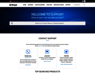 support.linksys.com screenshot