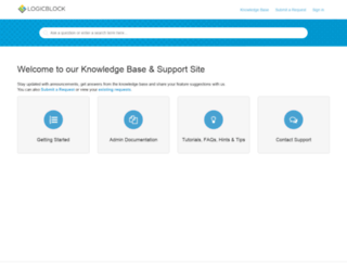 support.logicblock.com screenshot