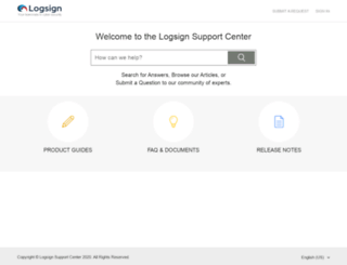 support.logsign.net screenshot