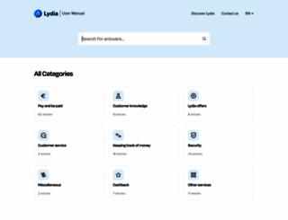 support.lydia-app.com screenshot