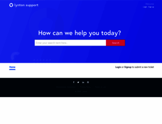 support.lyntonweb.com screenshot
